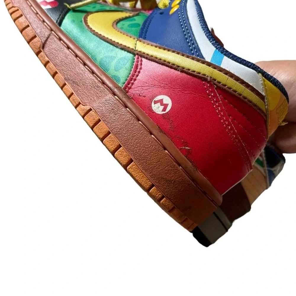Nike SB Dunk Low Custom women's 8 What the Super Mario Sneakers Shoes No Box‎ ✅ - Picture 10 of 11
